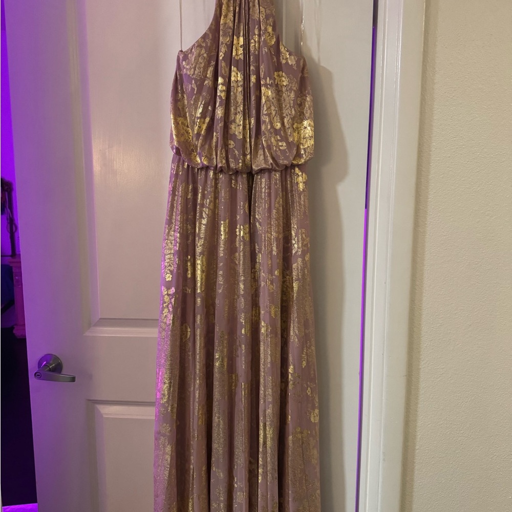 Used Elegant Gold and Pink Gown
